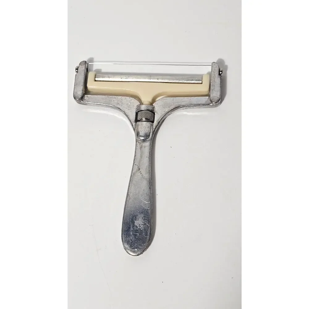 Vtg Diecast Metal Adjustable Cheese Slicer Old Kitchen Gadget Marked Taiwan